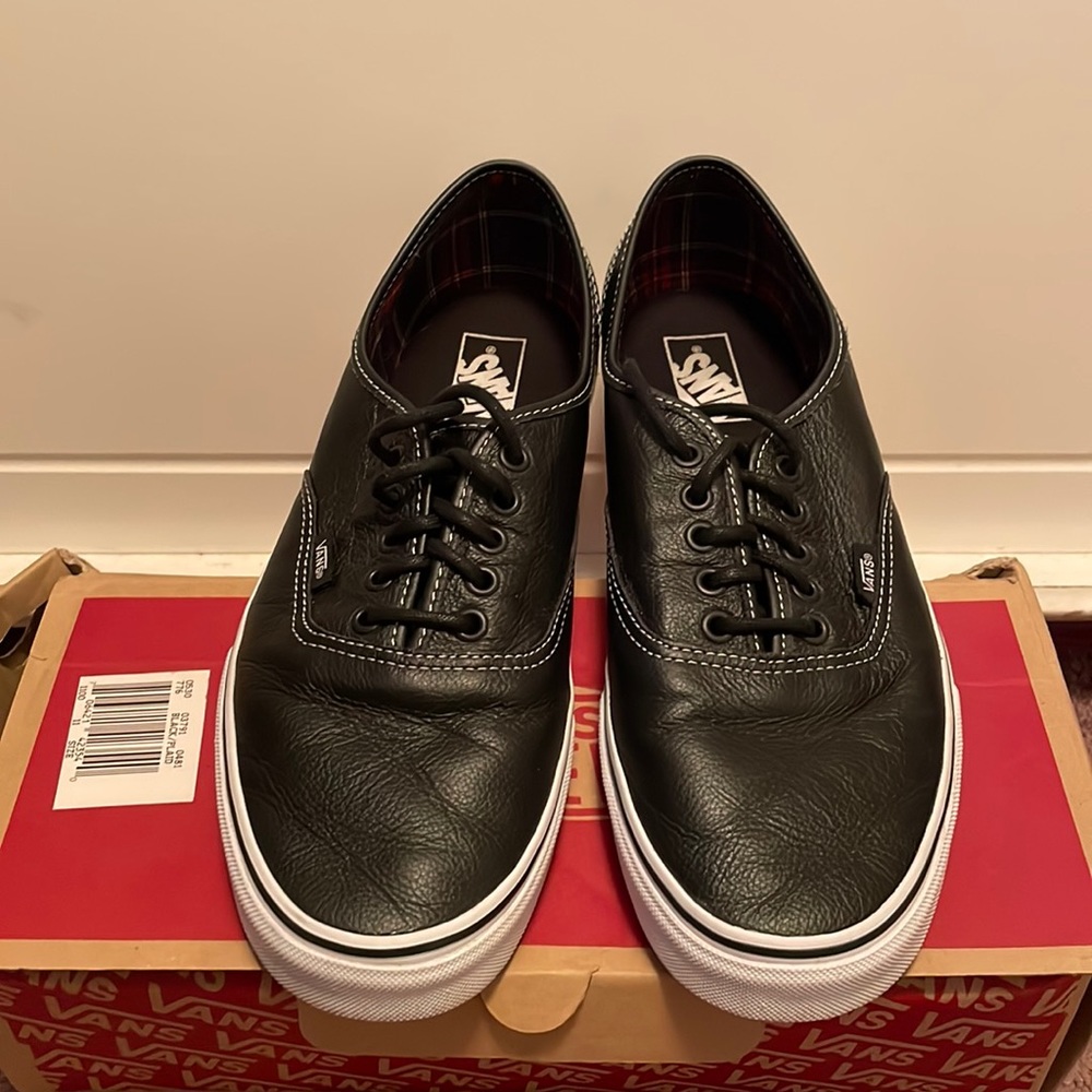 Vans black leather
